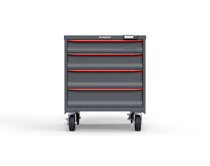 Modular Drawer 14 GA Storage Cabinet with 4 total Drawers - 30 In. W x 29 In. D x 36 In H. - 4" Drawers x 1, 5" Drawers x 1, 6" Drawers x 2 - 6" Casters - 30 In. W x 29 In. D x 36 In H - S3036-PCRAS-0402DS-3001-CompX-Regulator
