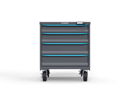 Modular Drawer 14 GA Storage Cabinet with 4 total Drawers - 30 In. W x 29 In. D x 36 In H. - 4" Drawers x 1, 5" Drawers x 1, 6" Drawers x 2 - 6" Casters - 30 In. W x 29 In. D x 36 In H - S3036-PCRAS-0402FS-5012-CompX-Regulator