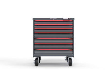 Modular Drawer 14 GA Storage Cabinet with 6 total Drawers - 30 In. W x 29 In. D x 36 In H. - 2" Drawers x 3, 3" Drawers x 4 - 6" Casters - 30 In. W x 29 In. D x 36 In H - S3036-PCRAS-0703DS-3001-CompX-Regulator
