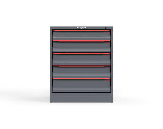 Modular Drawer 14 GA Storage Cabinet with 5 total drawers - 4" Drawers x1, 5" Drawers x3, 6" Drawers x1 - 3" Integrated Legs - 30 In. W x 29 In. D x 36 In H. MODEX 2026