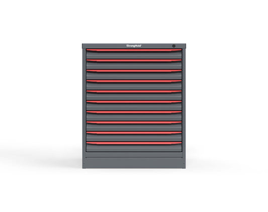 Modular Drawer 14 GA Storage Cabinet with 10 total drawers -2" Drawers x10 - 3" Integrated Legs - 30 In. W x 29 In. D x 36 In H. - S3036-PPDAS-1001DS-3001