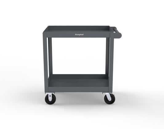 Extreme Duty 12 GA Mobile Service Cart with 12 GA Steel Top, 2 Shelves - 36 in. W x 24 in. D x 40 in. H - SC2436-2-7024