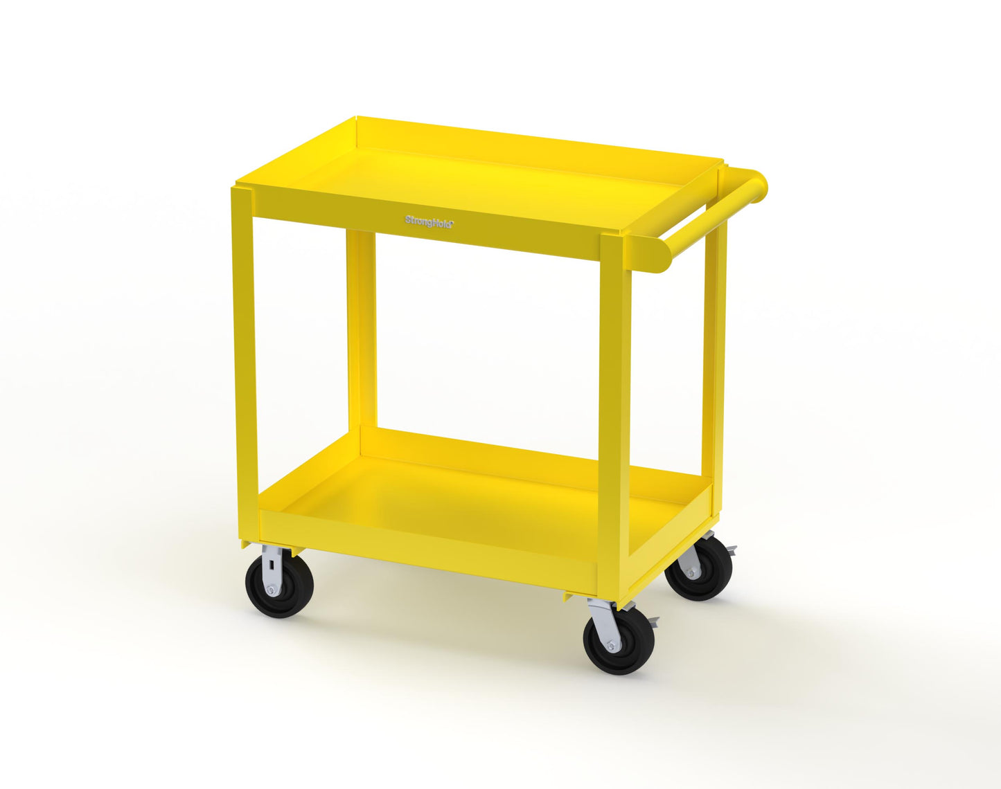 Extreme Duty 12 GA Mobile Service Cart with 12 GA Steel Top, 2 Shelves - 36 in. W x 24 in. D x 40 in. H - SC2436-2-1021