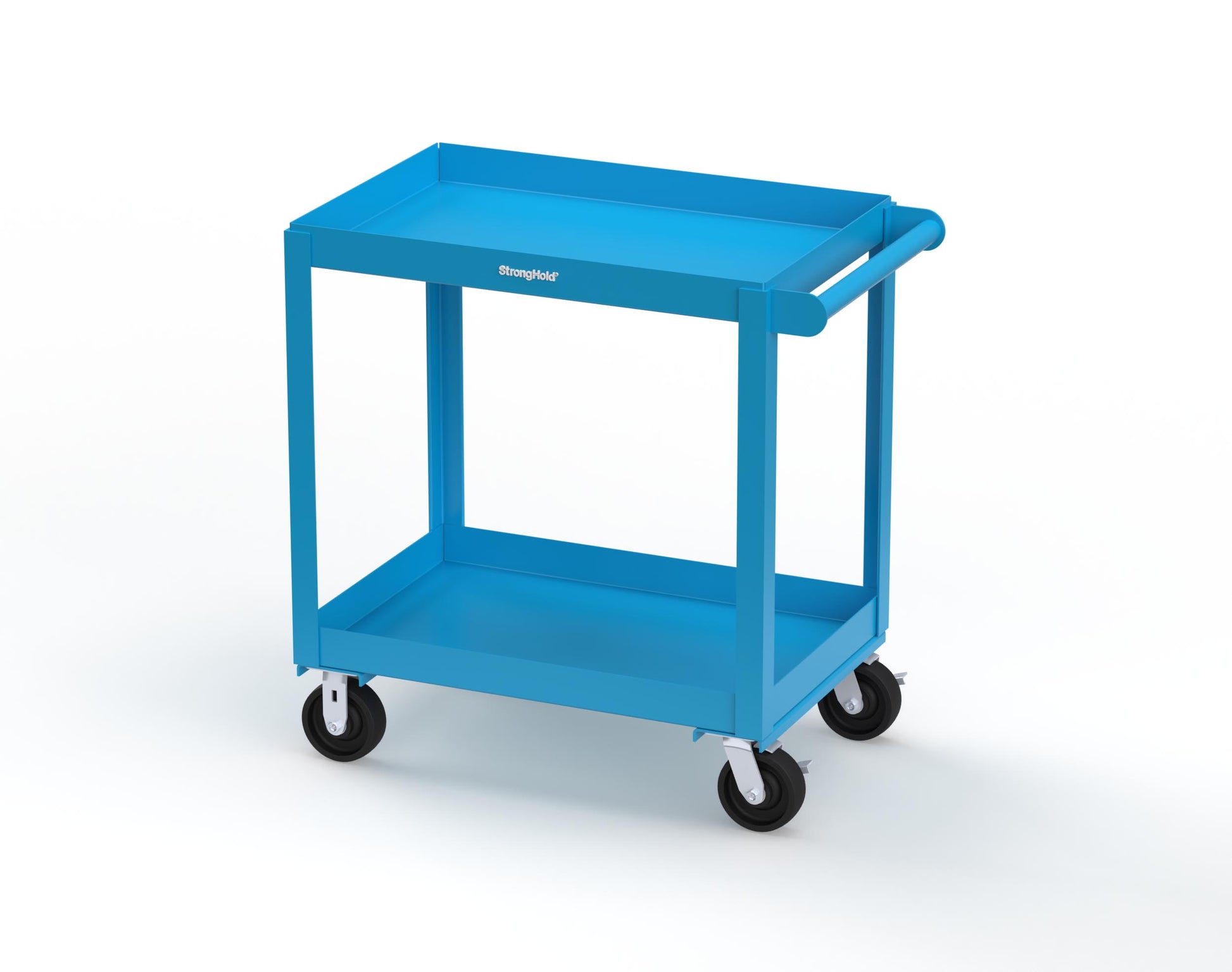 Extreme Duty 12 GA Mobile Service Cart with 12 GA Steel Top, 2 Shelves - 36 in. W x 24 in. D x 40 in. H - SC2436-2-5012