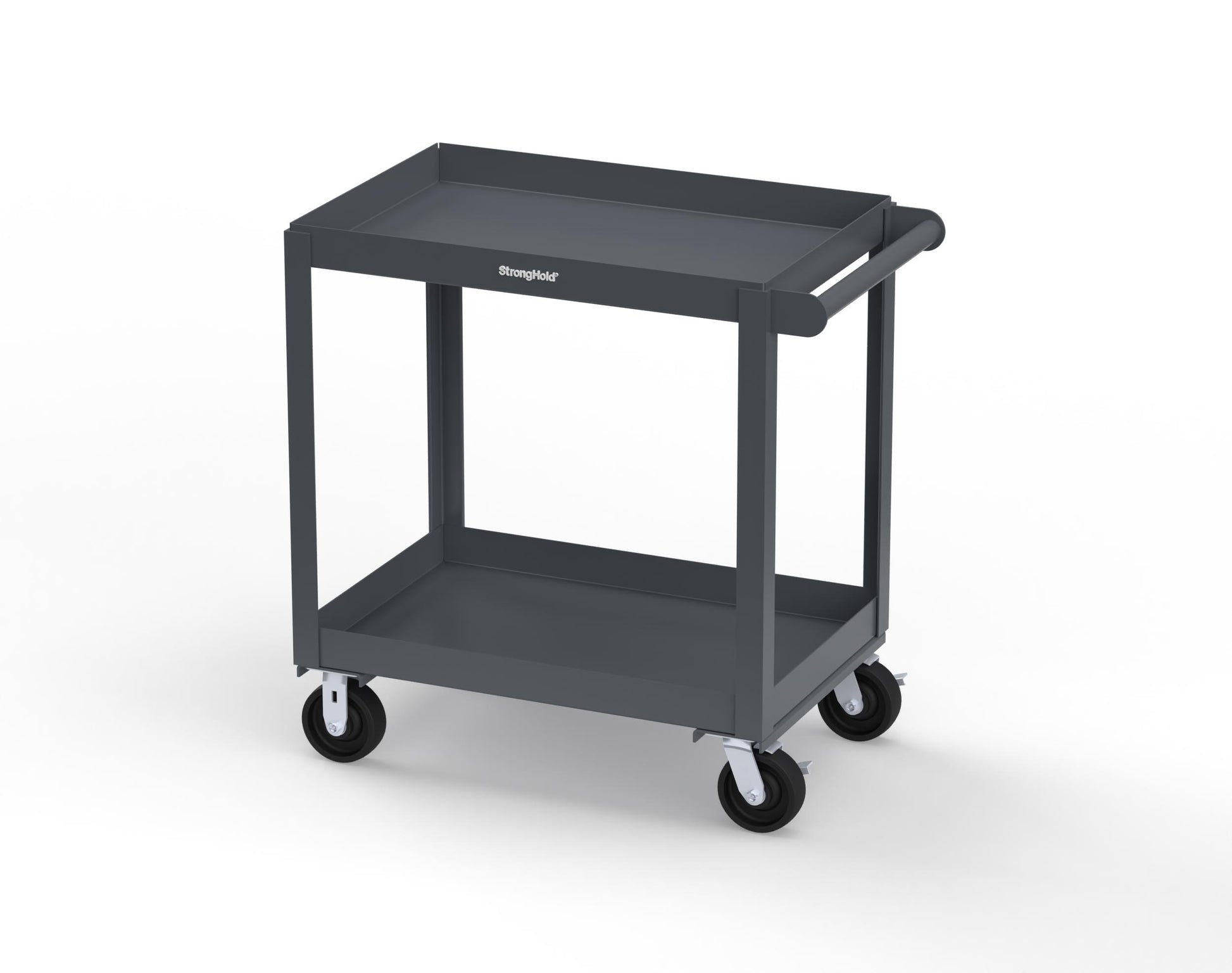 Extreme Duty 12 GA Mobile Service Cart with 12 GA Steel Top, 2 Shelves - 36 in. W x 24 in. D x 40 in. H - SC2436-2-7024