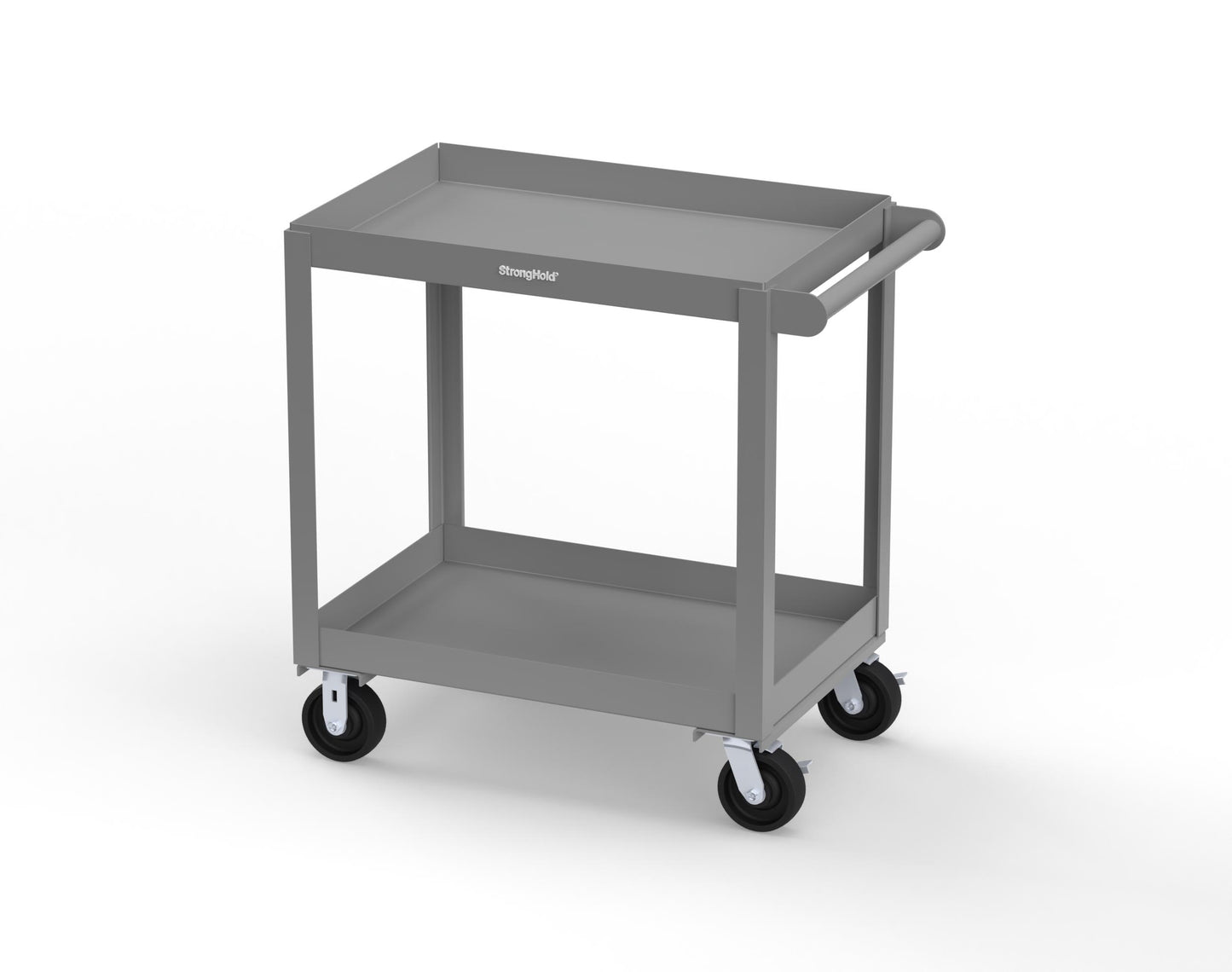 Extreme Duty 12 GA Mobile Service Cart with 12 GA Steel Top, 2 Shelves - 36 in. W x 24 in. D x 40 in. H - SC2436-2-7037
