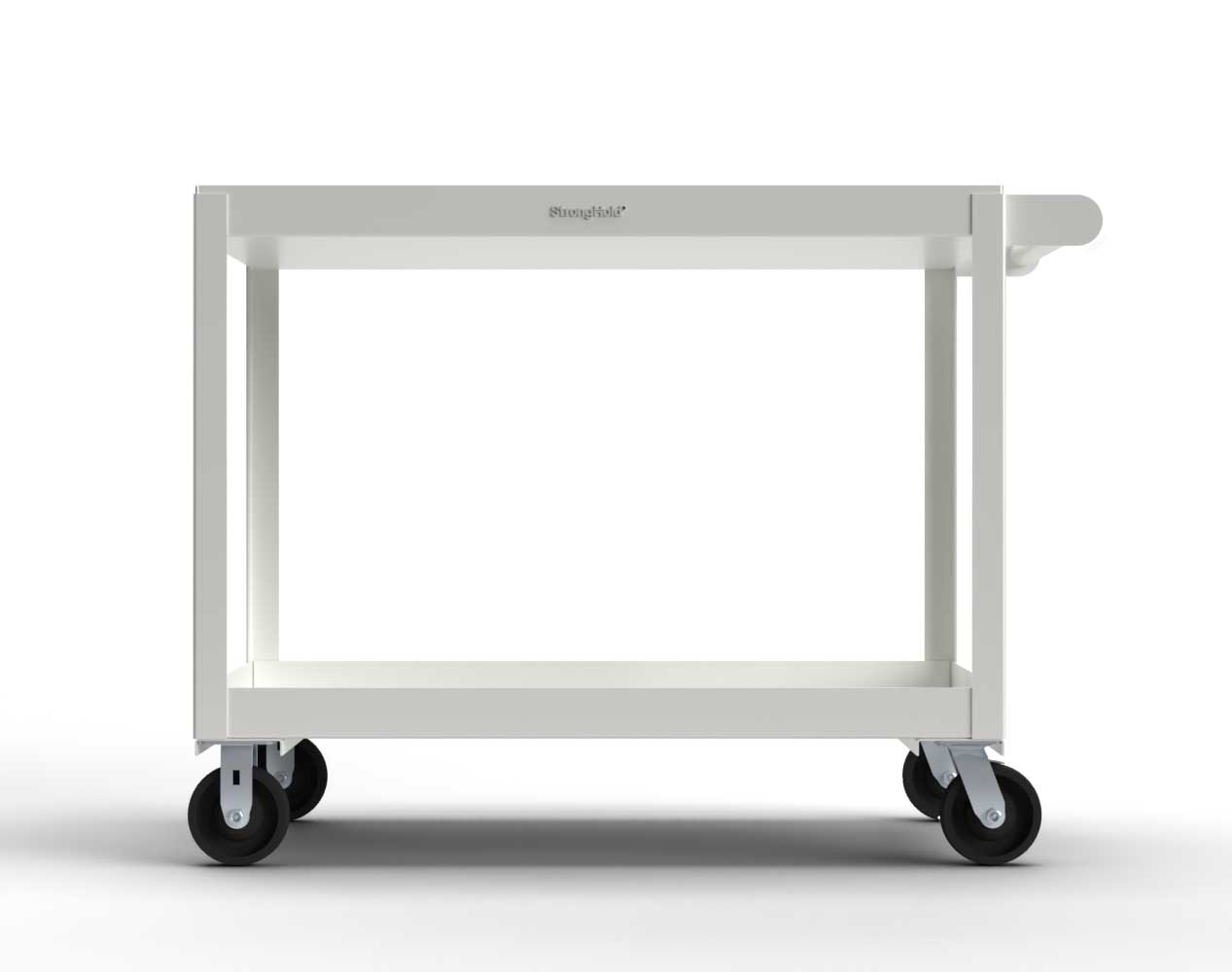 Extreme Duty 12 GA Mobile Service Cart with 12 GA Steel Top, 2 Shelves - 48 in. W x 32 in. D x 40 in. H