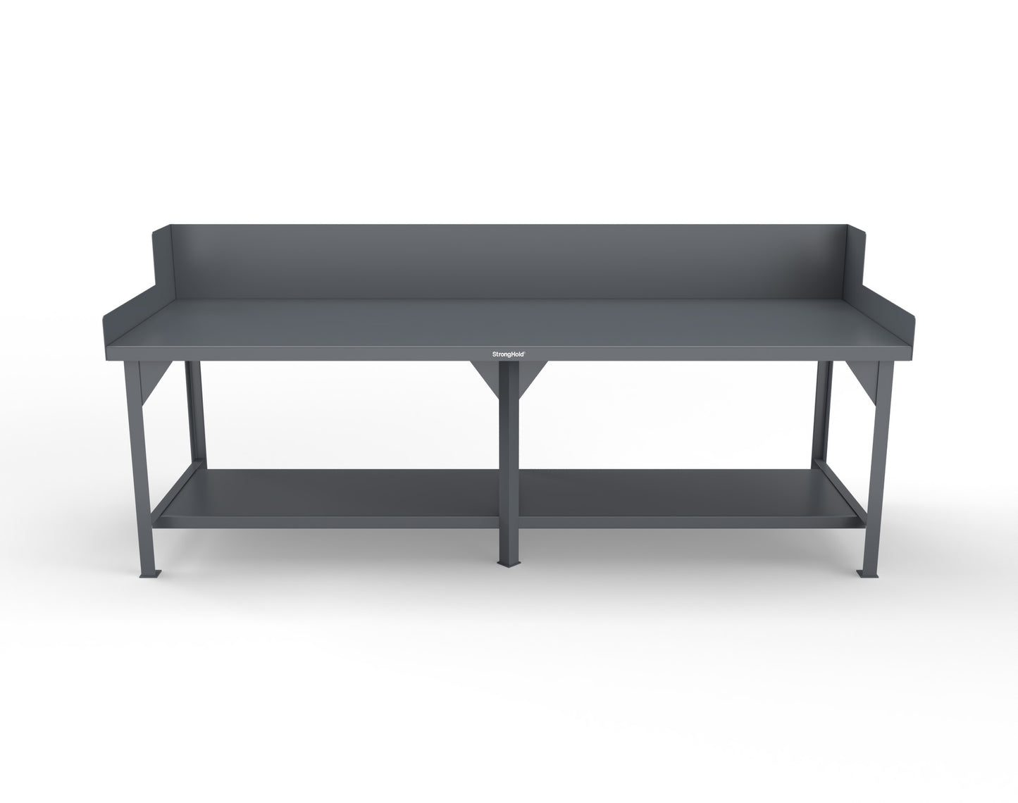 Extreme Duty 7 GA Shop Table with Side Guards, 1 Shelf - 108 In. W x 36 In. D x 46 In. H - T10836SG-7024