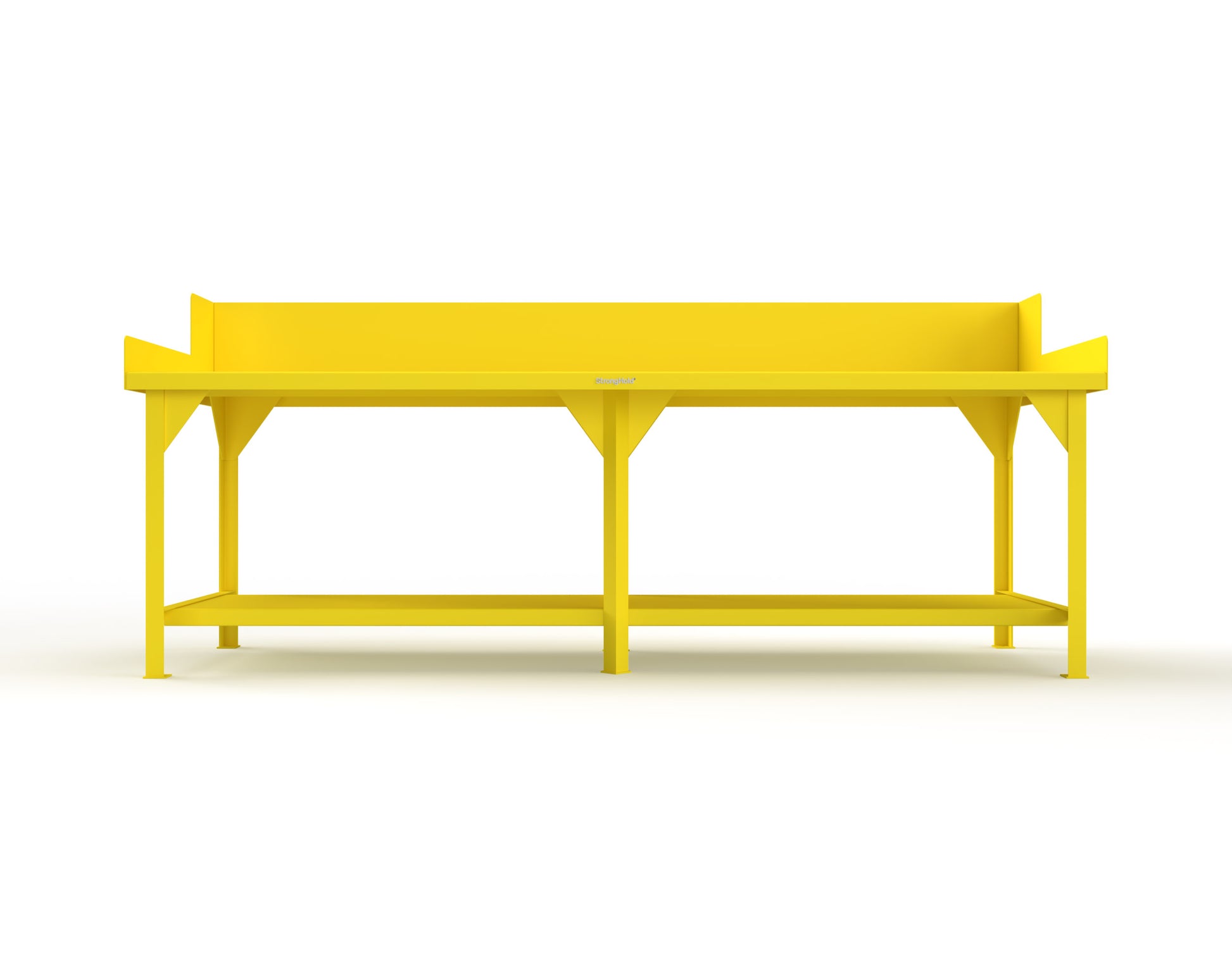 Extreme Duty 7 GA Shop Table with Side Guards, 1 Shelf - 108 In. W x 36 In. D x 46 In. H - T10836SG-1023