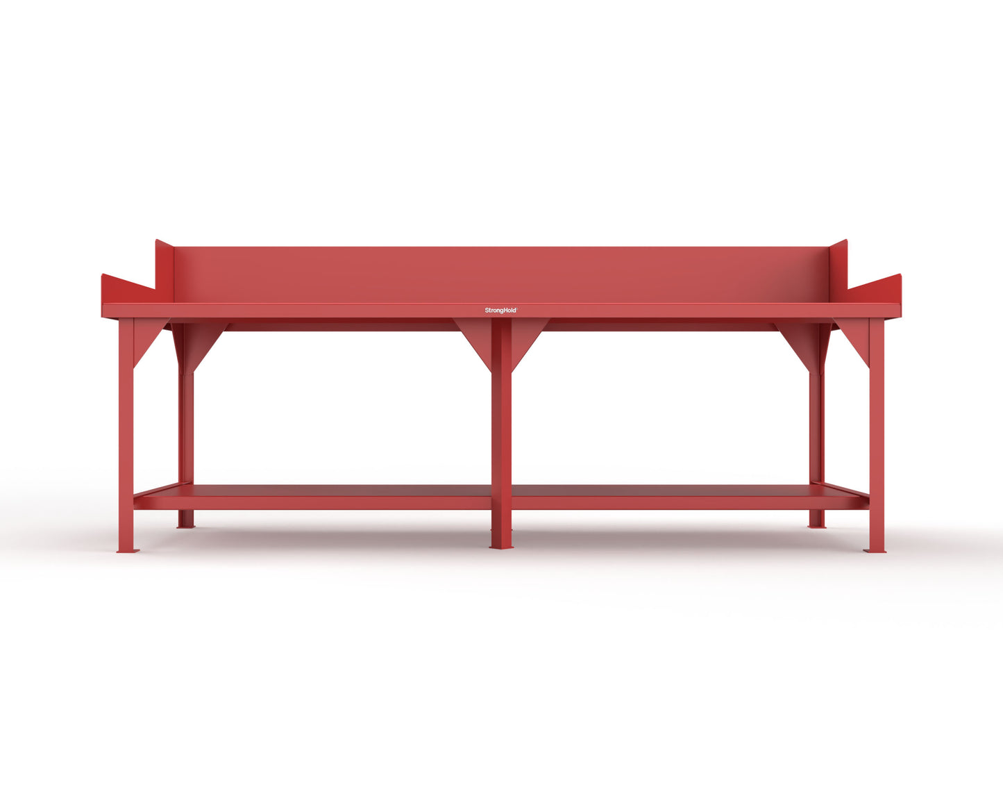 Extreme Duty 7 GA Shop Table with Side Guards, 1 Shelf - 108 In. W x 36 In. D x 46 In. H - T10836SG-3001