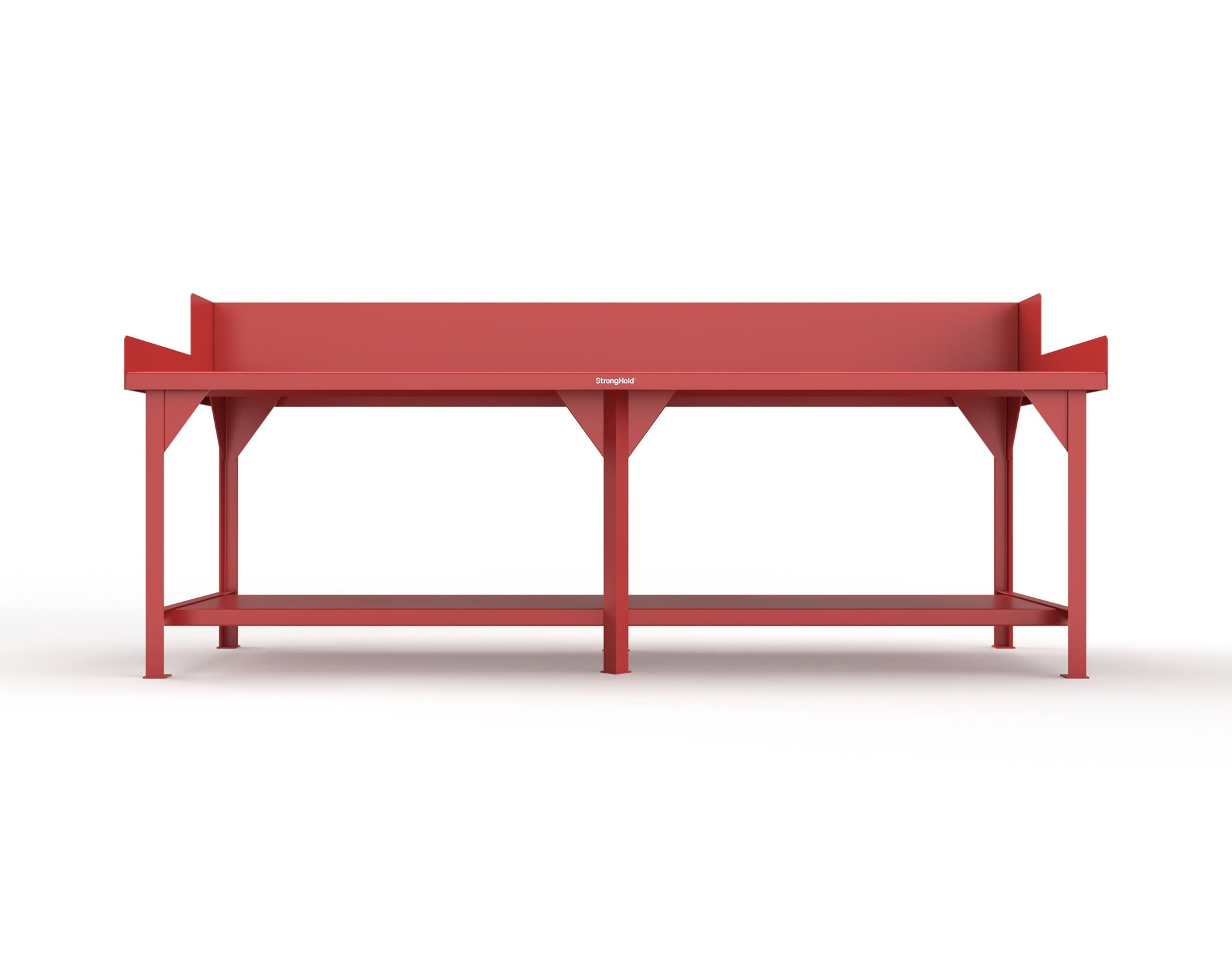 Extreme Duty 7 GA Shop Table with Side Guards, 1 Shelf - 108 In. W x 36 In. D x 46 In. H - T10836SG-3001