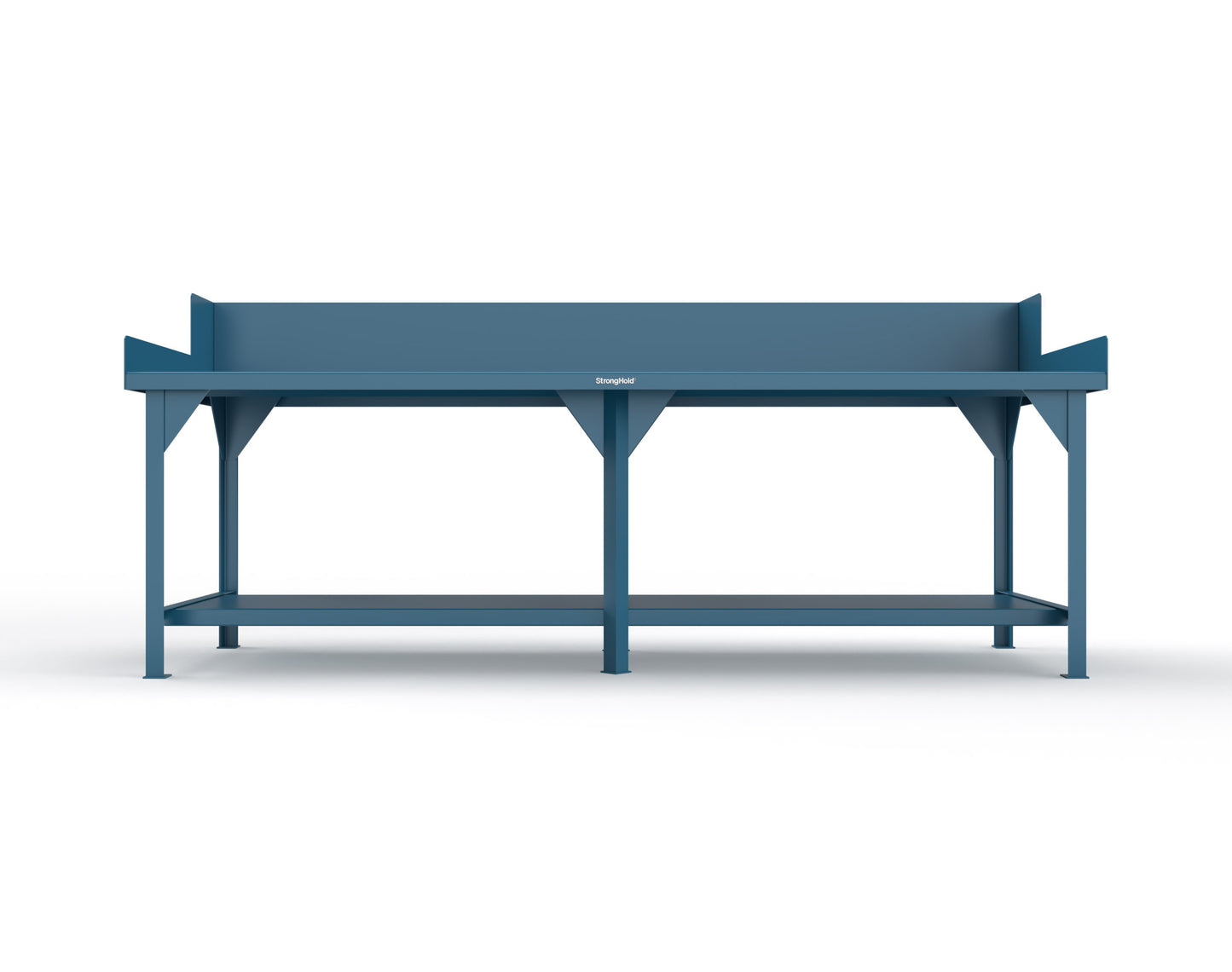 Extreme Duty 7 GA Shop Table with Side Guards, 1 Shelf - 108 In. W x 36 In. D x 46 In. H - T10836SG-5010