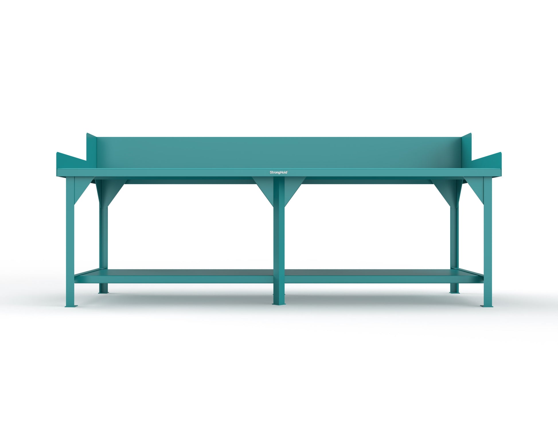 Extreme Duty 7 GA Shop Table with Side Guards, 1 Shelf - 108 In. W x 36 In. D x 46 In. H - T10836SG-5021