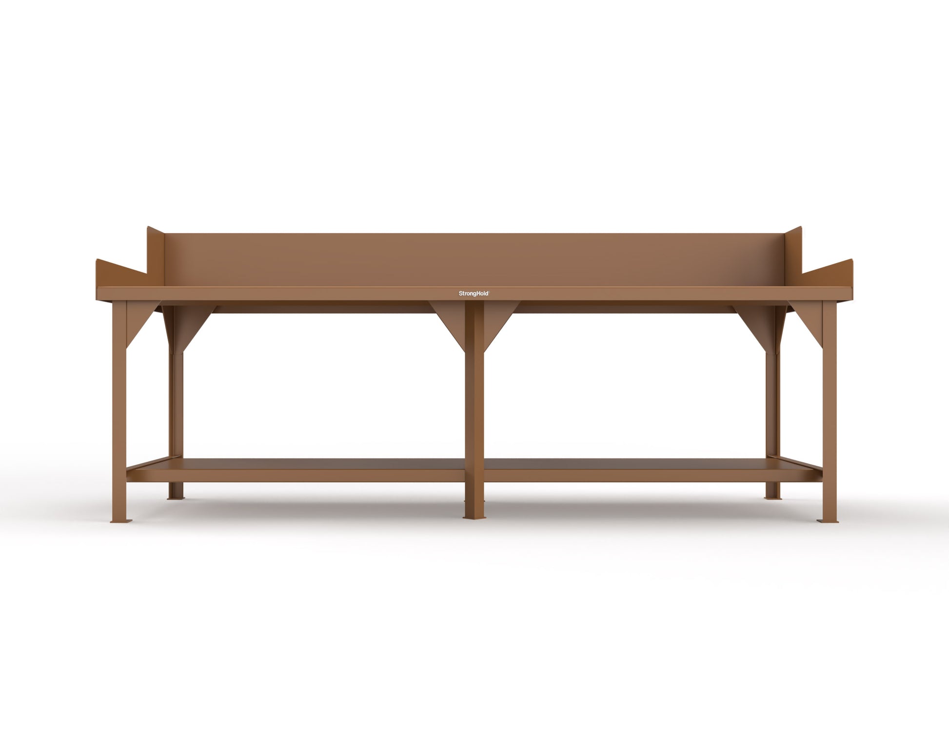 Extreme Duty 7 GA Shop Table with Side Guards, 1 Shelf - 108 In. W x 36 In. D x 46 In. H - T10836SG-8025