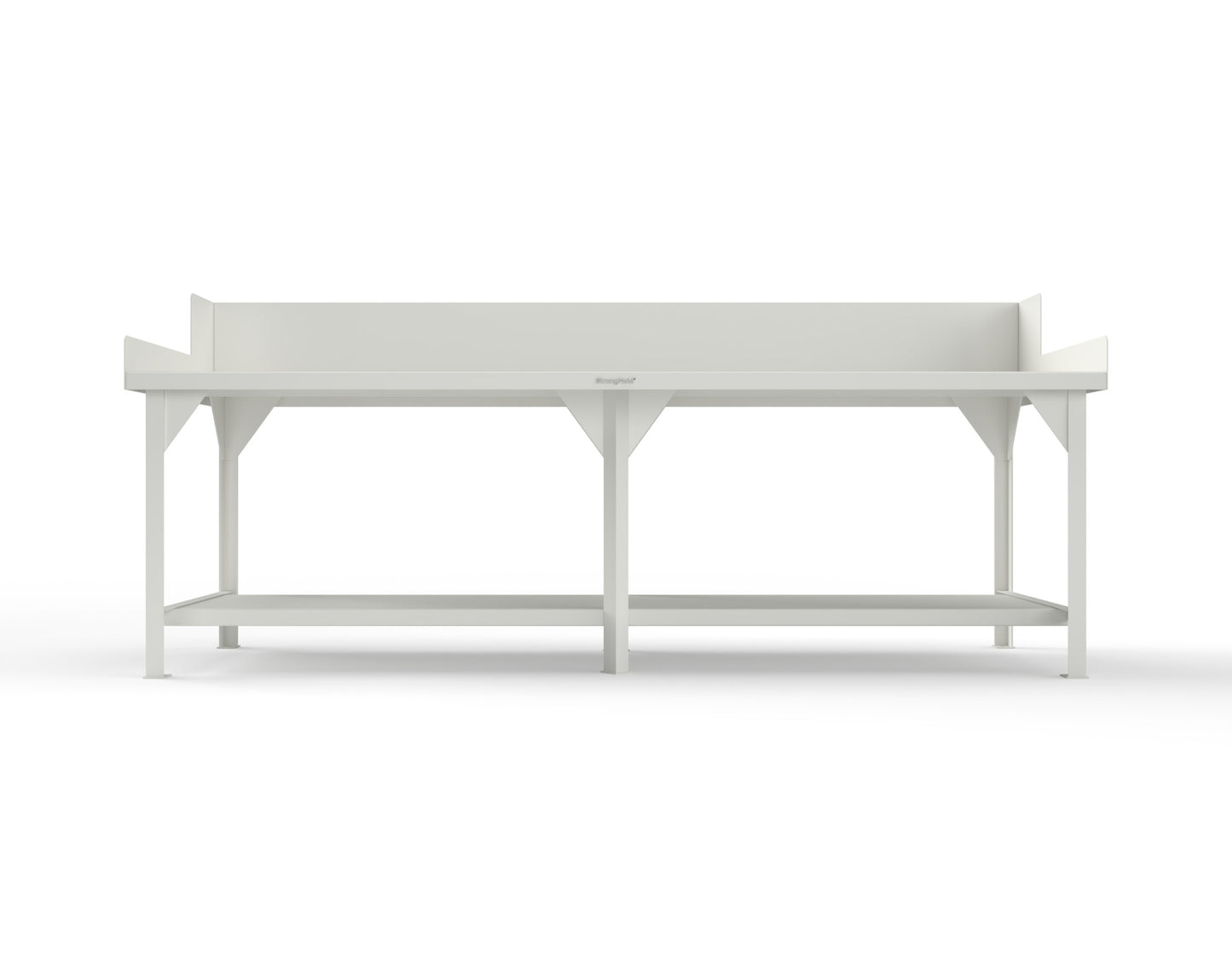 Extreme Duty 7 GA Shop Table with Side Guards, 1 Shelf - 108 In. W x 36 In. D x 46 In. H - T10836SG-9003
