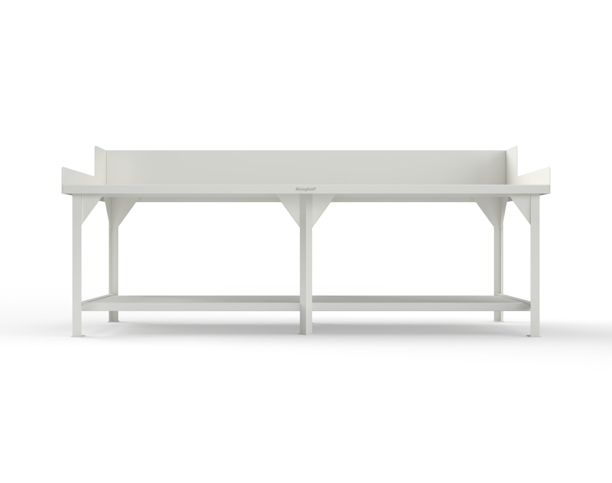 Extreme Duty 7 GA Shop Table with Side Guards, 1 Shelf - 108 In. W x 36 In. D x 46 In. H - T10836SG-9003