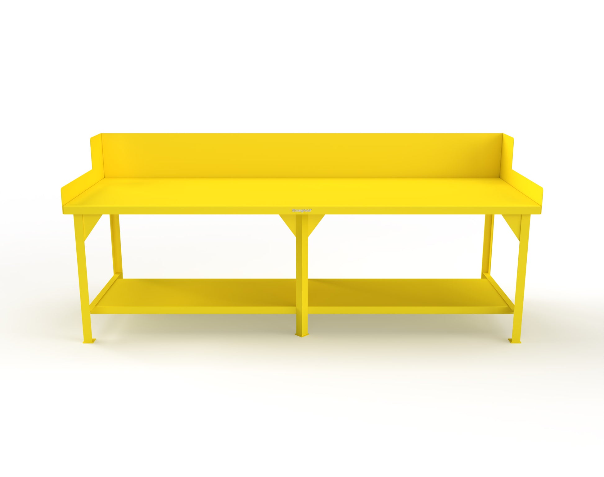 Extreme Duty 7 GA Shop Table with Side Guards, 1 Shelf - 108 In. W x 36 In. D x 46 In. H - T10836SG-1023