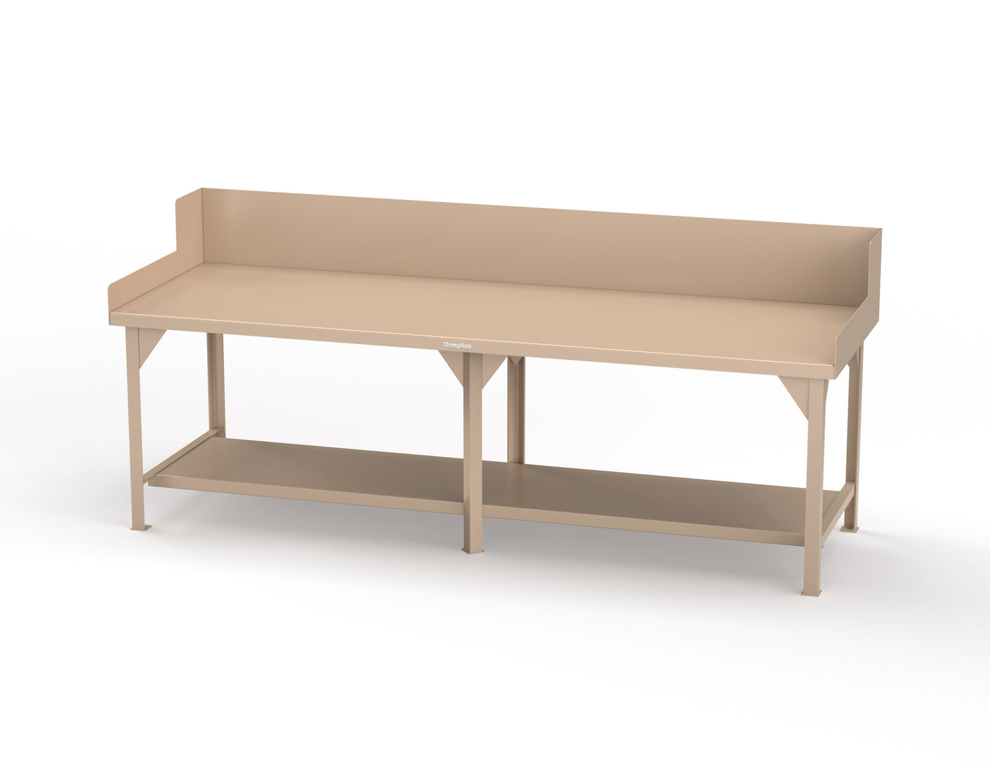 Extreme Duty 7 GA Shop Table with Side Guards, 1 Shelf - 108 In. W x 36 In. D x 46 In. H - T10836SG-1019