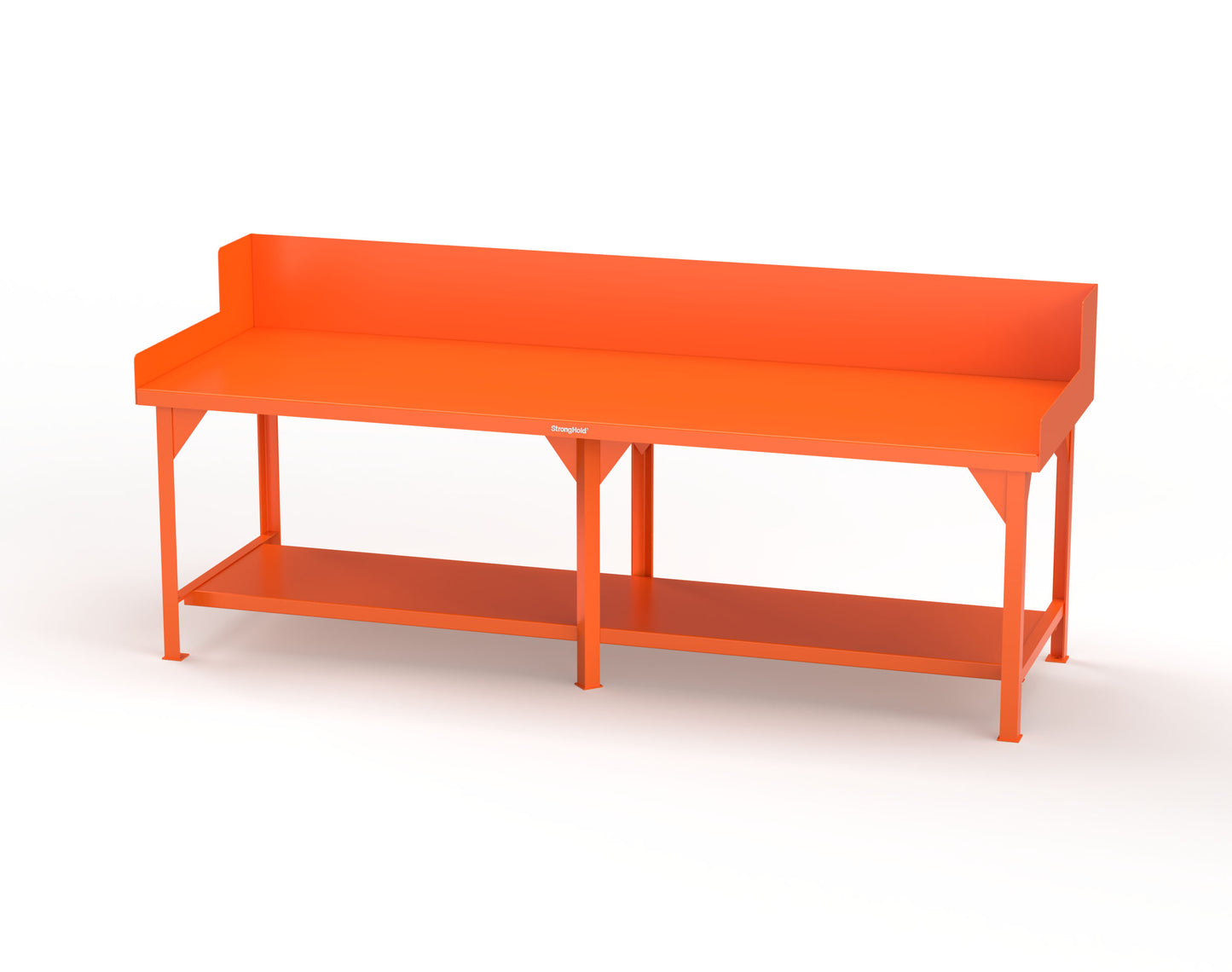 Extreme Duty 7 GA Shop Table with Side Guards, 1 Shelf - 108 In. W x 36 In. D x 46 In. H - T10836SG-2004