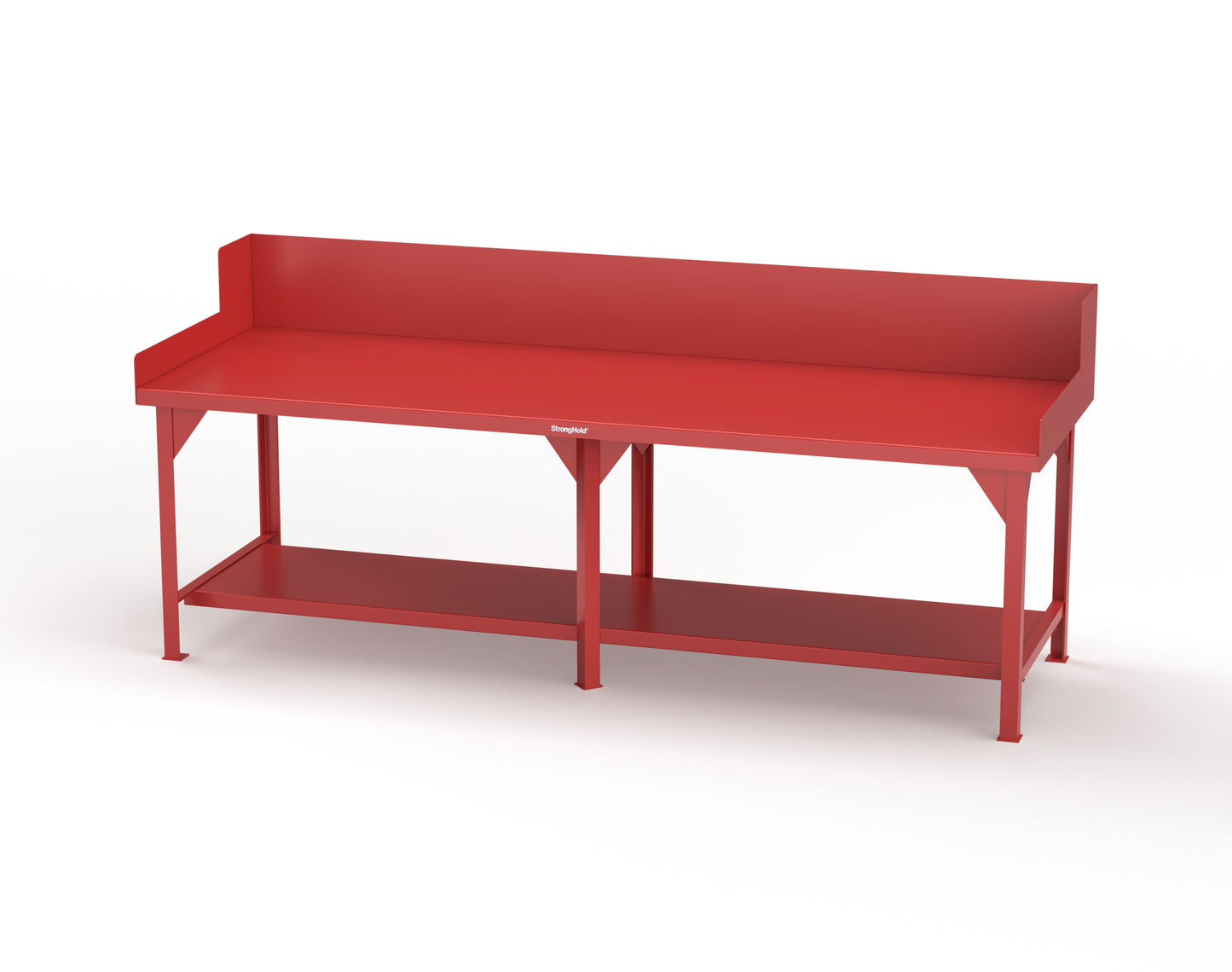 Extreme Duty 7 GA Shop Table with Side Guards, 1 Shelf - 108 In. W x 36 In. D x 46 In. H - T10836SG-3001