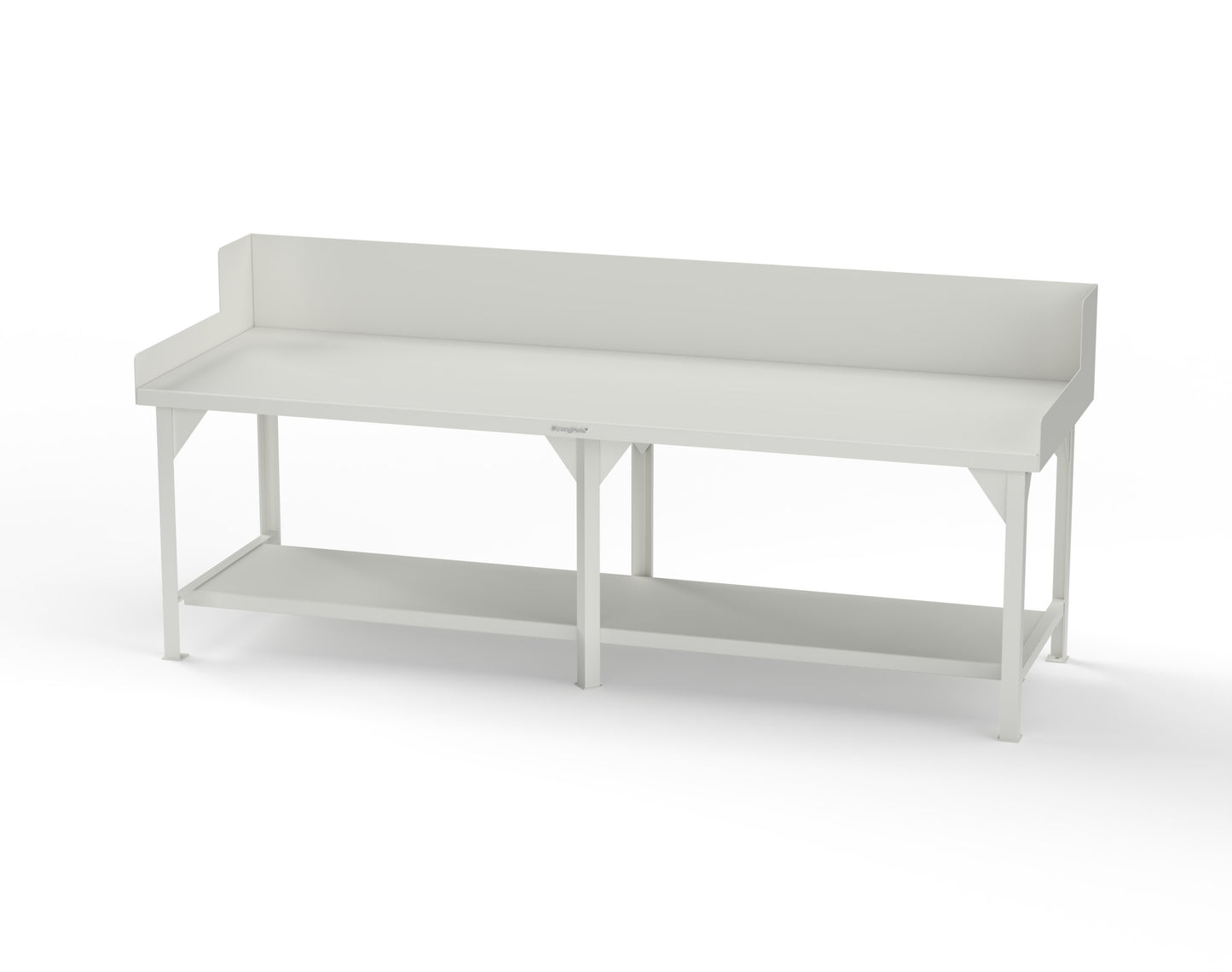 Extreme Duty 7 GA Shop Table with Side Guards, 1 Shelf - 108 In. W x 36 In. D x 46 In. H - T10836SG-9003