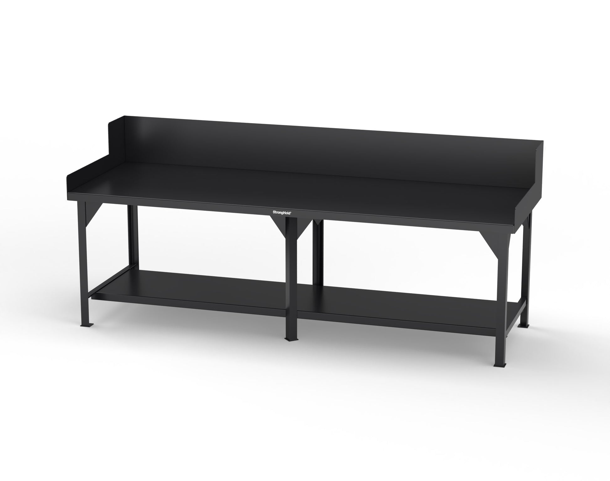 Extreme Duty 7 GA Shop Table with Side Guards, 1 Shelf - 108 In. W x 36 In. D x 46 In. H - T10836SG-9005