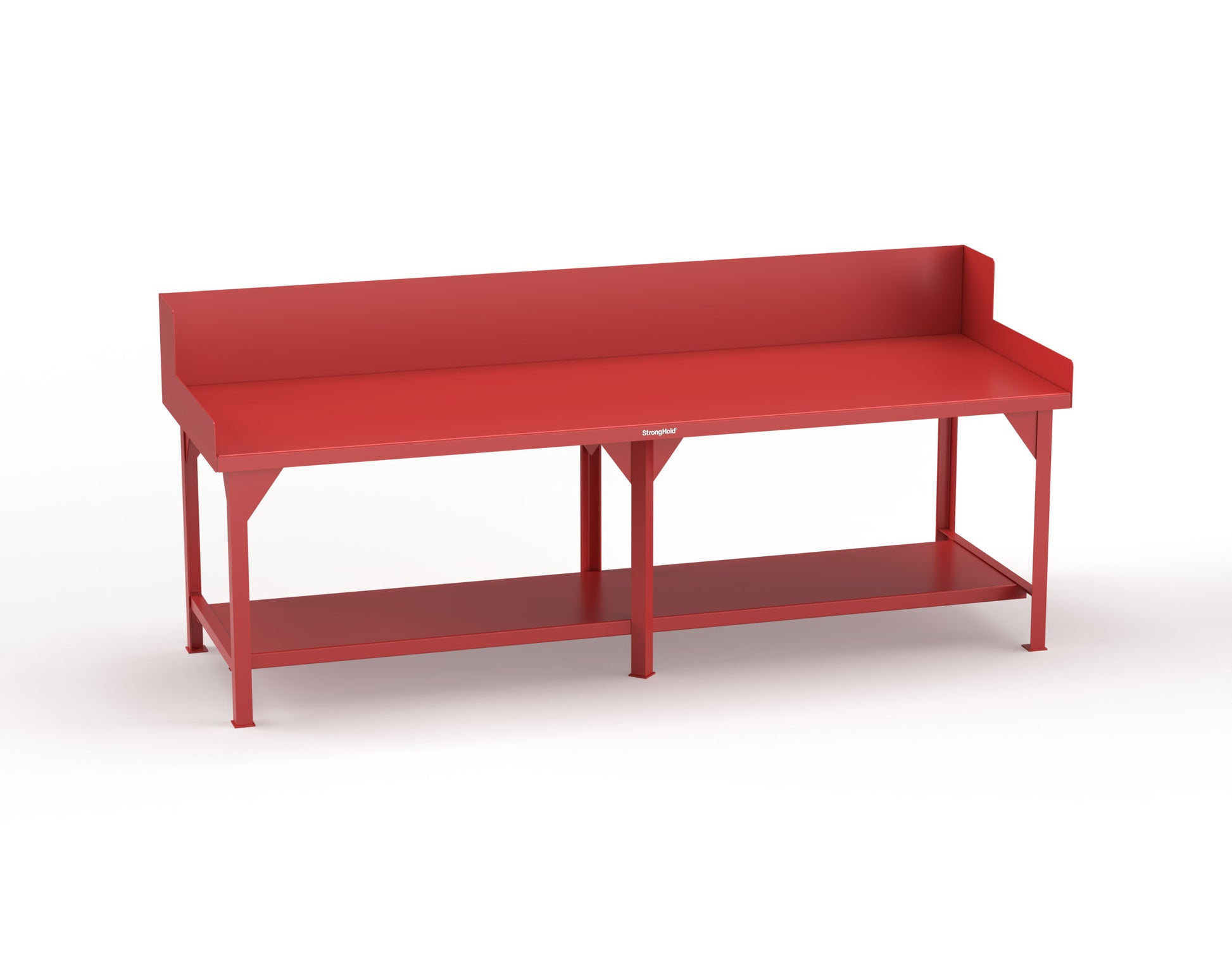 Extreme Duty 7 GA Shop Table with Side Guards, 1 Shelf - 108 In. W x 36 In. D x 46 In. H - T10836SG-3001