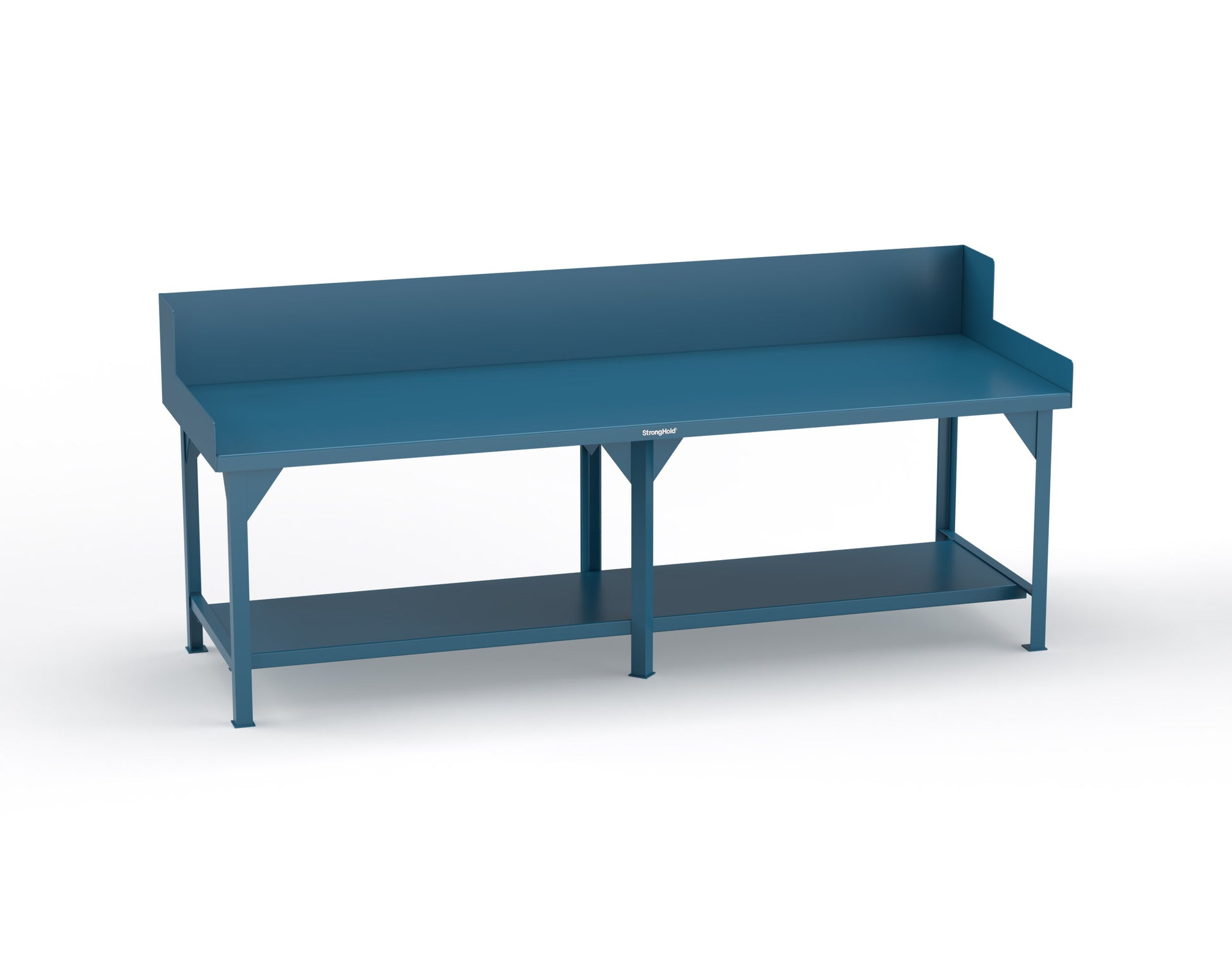 Extreme Duty 7 GA Shop Table with Side Guards, 1 Shelf - 108 In. W x 36 In. D x 46 In. H - T10836SG-5010