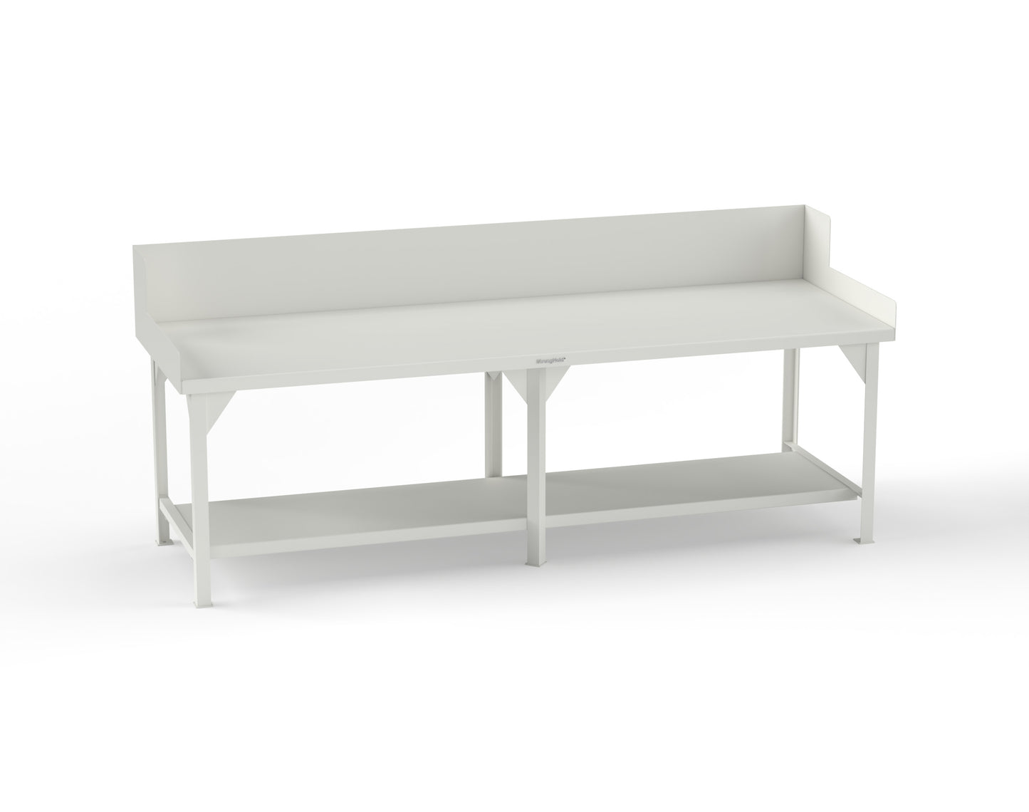 Extreme Duty 7 GA Shop Table with Side Guards, 1 Shelf - 108 In. W x 36 In. D x 46 In. H - T10836SG-9003