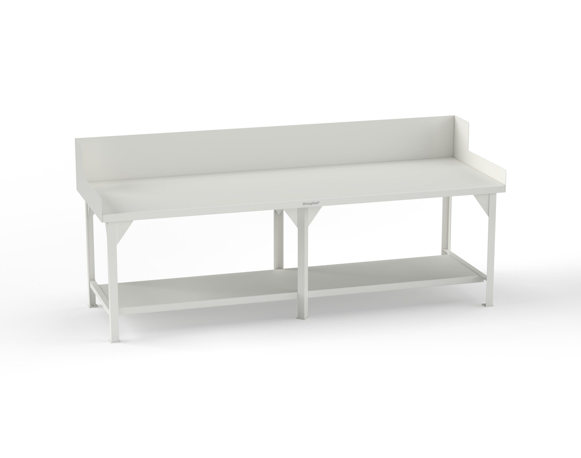 Extreme Duty 7 GA Shop Table with Side Guards, 1 Shelf - 108 In. W x 36 In. D x 46 In. H - T10836SG-9003