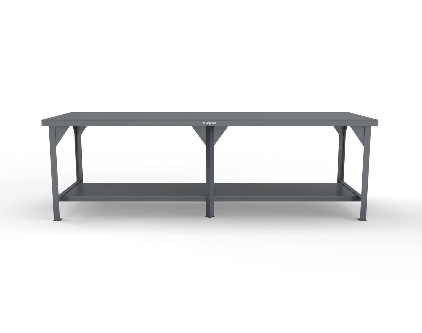 Extreme Duty 7 GA Shop Table with 1 Shelf - 108 In. W x 36 In. D x 34 In. H - T10836-7024