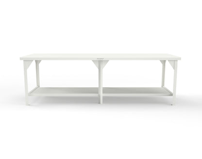 Extreme Duty 7 GA Shop Table with 1 Shelf - 108 In. W x 36 In. D x 34 In. H - T10836-9003