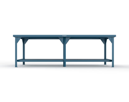 Extreme Duty 7 GA Shop Table with 1 Shelf - 108 In. W x 36 In. D x 34 In. H - T10836-5010