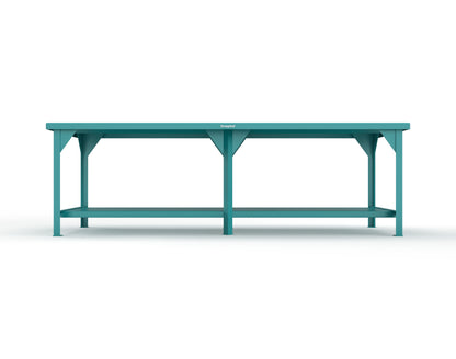 Extreme Duty 7 GA Shop Table with 1 Shelf - 108 In. W x 36 In. D x 34 In. H - T10836-5021