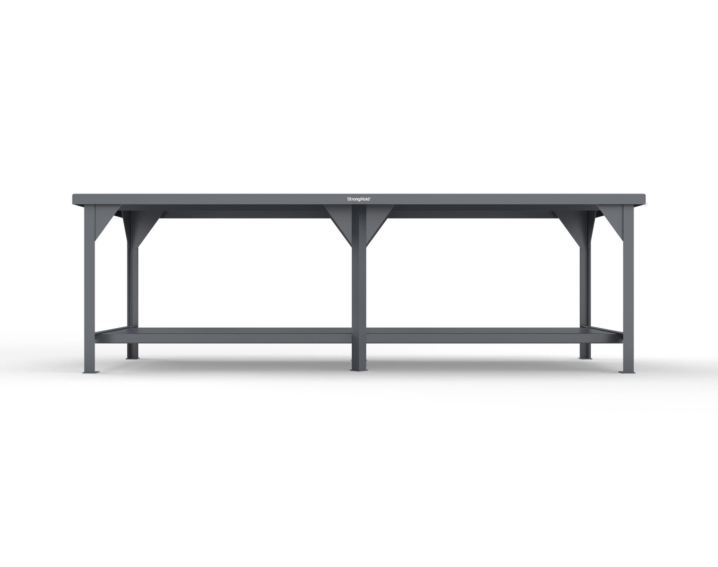 Extreme Duty 7 GA Shop Table with 1 Shelf - 108 In. W x 36 In. D x 34 In. H - T10836-7024