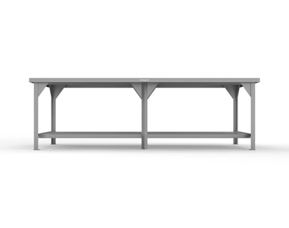 Extreme Duty 7 GA Shop Table with 1 Shelf - 108 In. W x 36 In. D x 34 In. H - T10836-7037