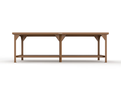 Extreme Duty 7 GA Shop Table with 1 Shelf - 108 In. W x 36 In. D x 34 In. H - T10836-8025