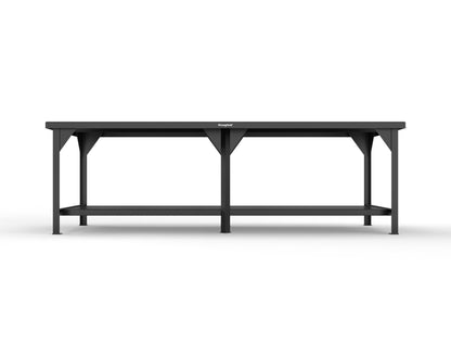 Extreme Duty 7 GA Shop Table with 1 Shelf - 108 In. W x 36 In. D x 34 In. H - T10836-9005