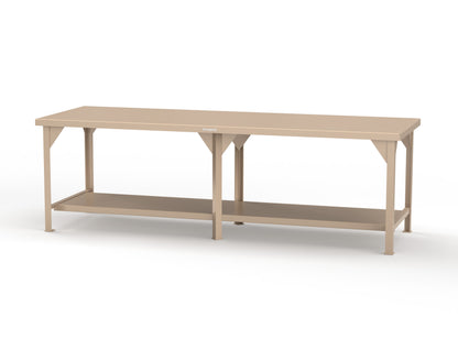 Extreme Duty 7 GA Shop Table with 1 Shelf - 108 In. W x 36 In. D x 34 In. H - T10836-1019