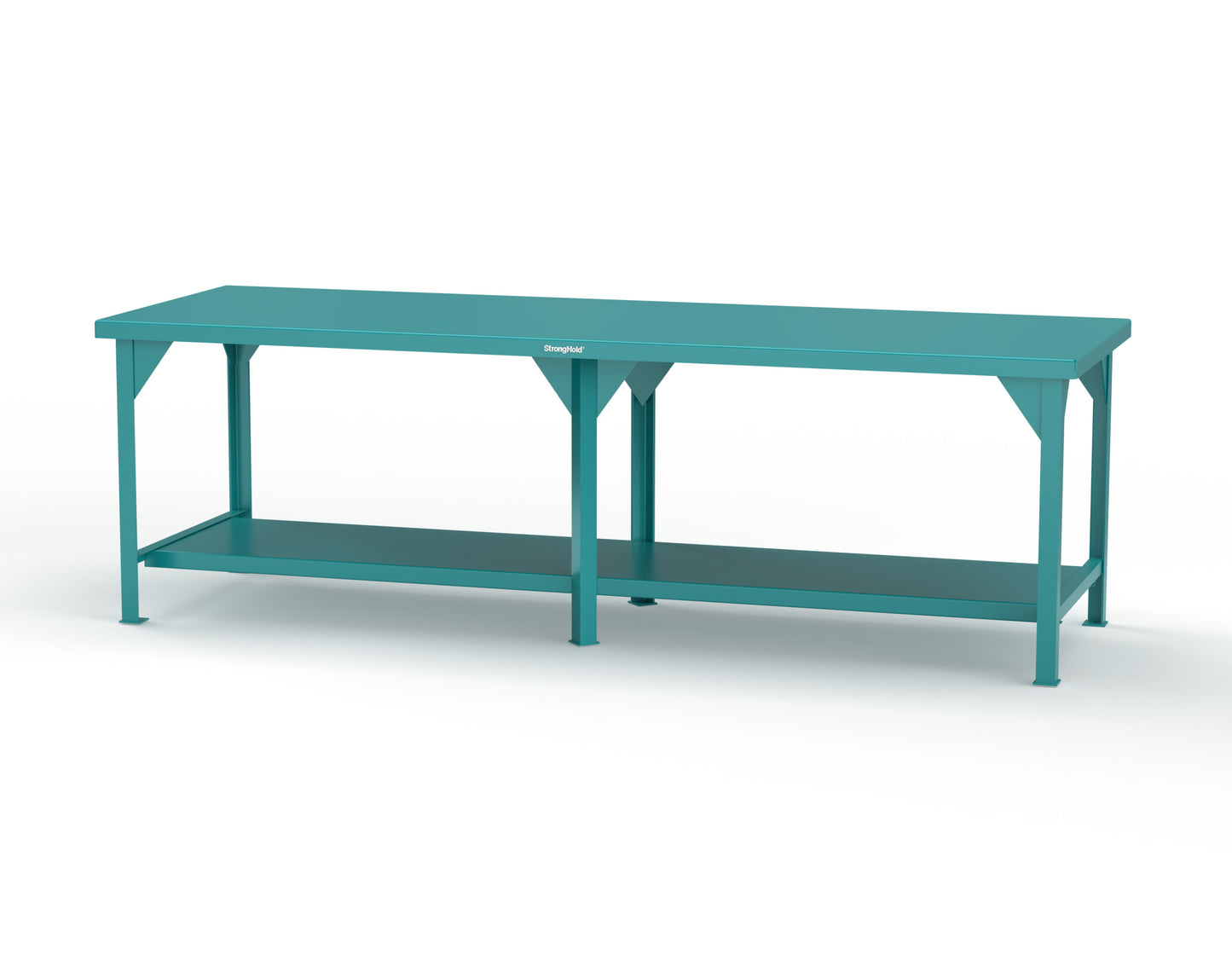 Extreme Duty 7 GA Shop Table with 1 Shelf - 108 In. W x 36 In. D x 34 In. H - T10836-5021