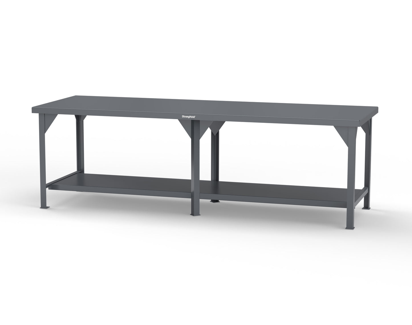 Extreme Duty 7 GA Shop Table with 1 Shelf - 108 In. W x 36 In. D x 34 In. H - T10836-7024