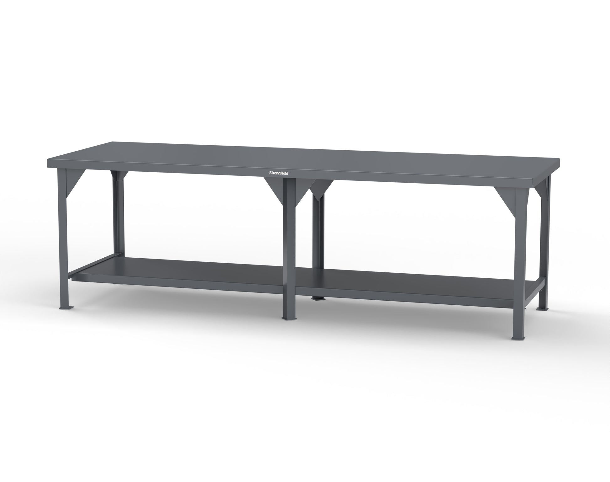 Extreme Duty 7 GA Shop Table with 1 Shelf - 108 In. W x 36 In. D x 34 In. H - T10836-7024