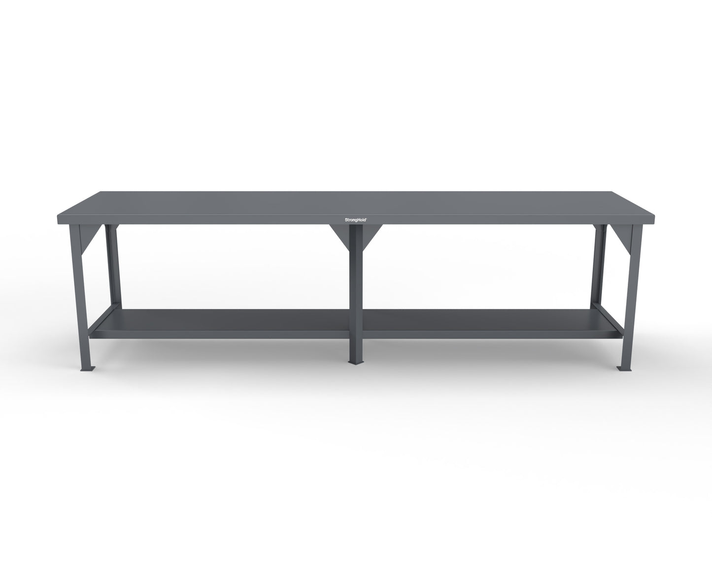 Extreme Duty 7 GA Shop Table with 1 Shelf - 120 In. W x 30 In. D x 34 In. H - T12030-7024