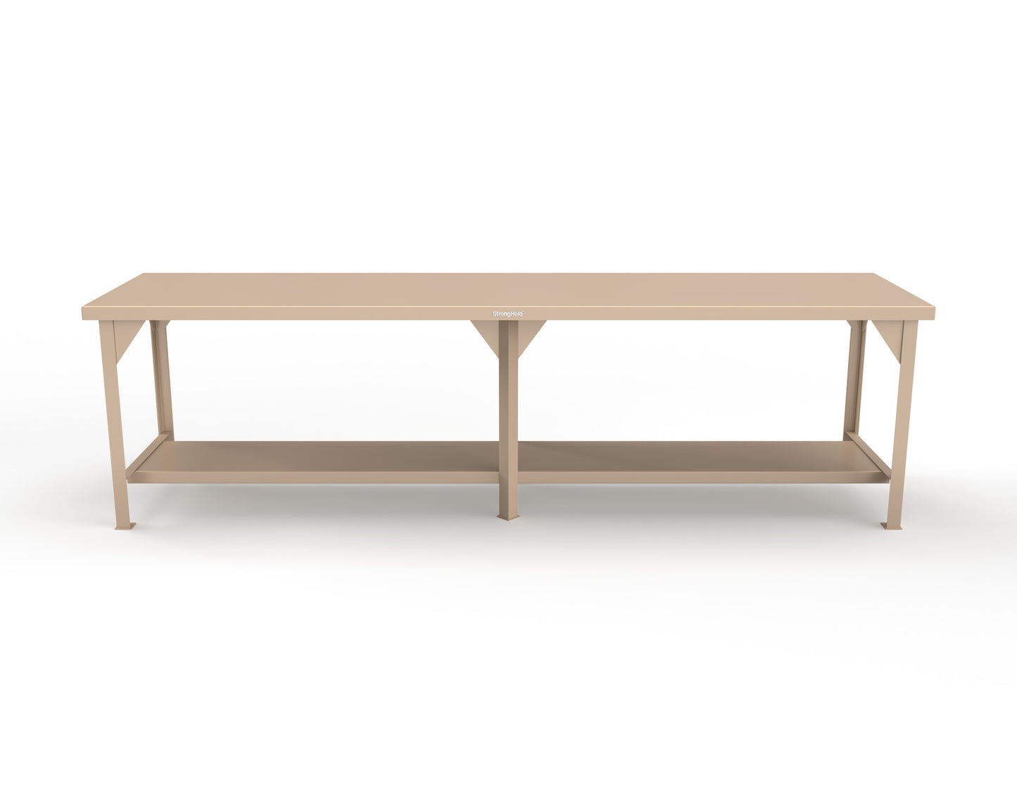 Extreme Duty 7 GA Shop Table with 1 Shelf - 120 In. W x 30 In. D x 34 In. H - T12030-1019