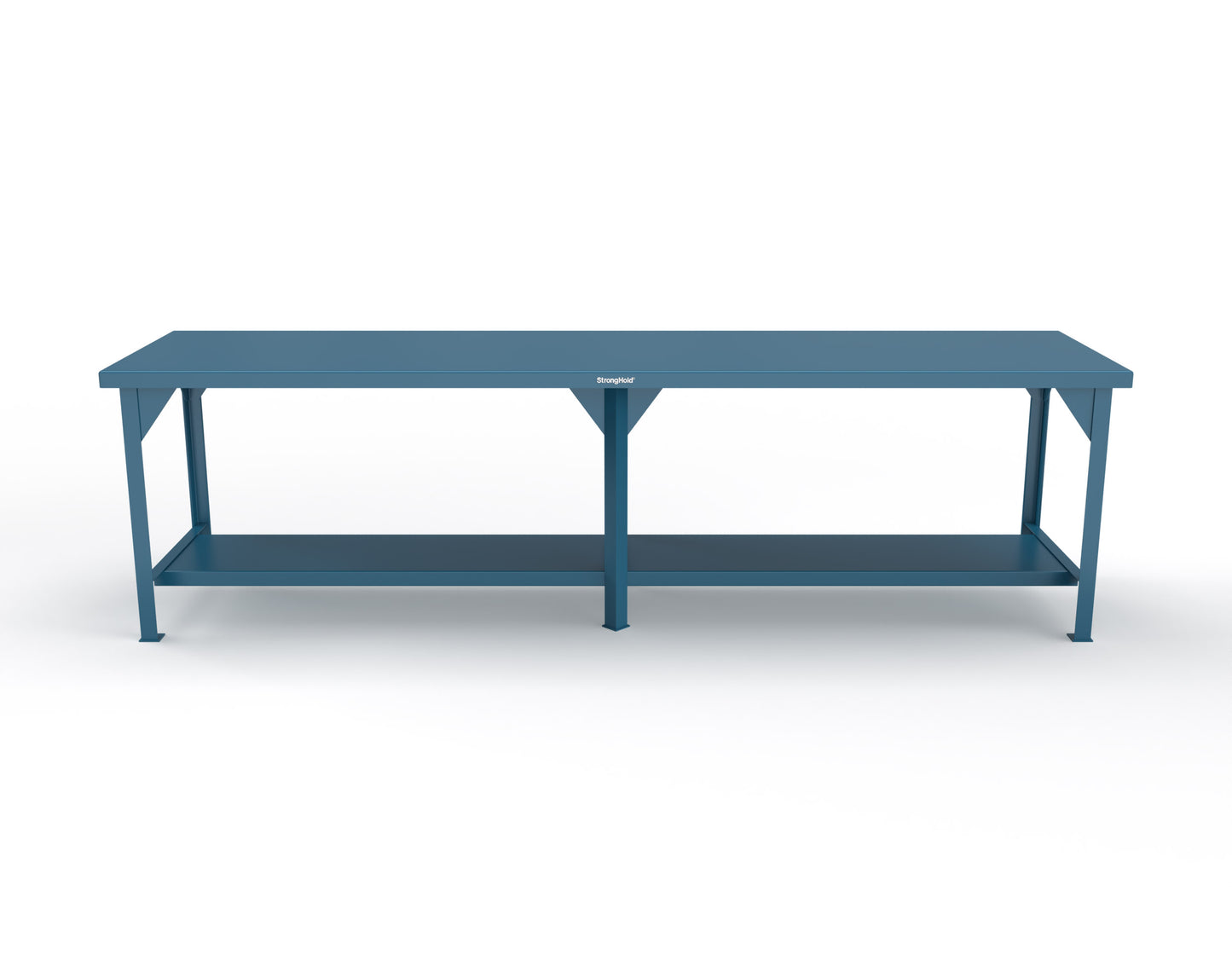 Extreme Duty 7 GA Shop Table with 1 Shelf - 120 In. W x 30 In. D x 34 In. H - T12030-5010