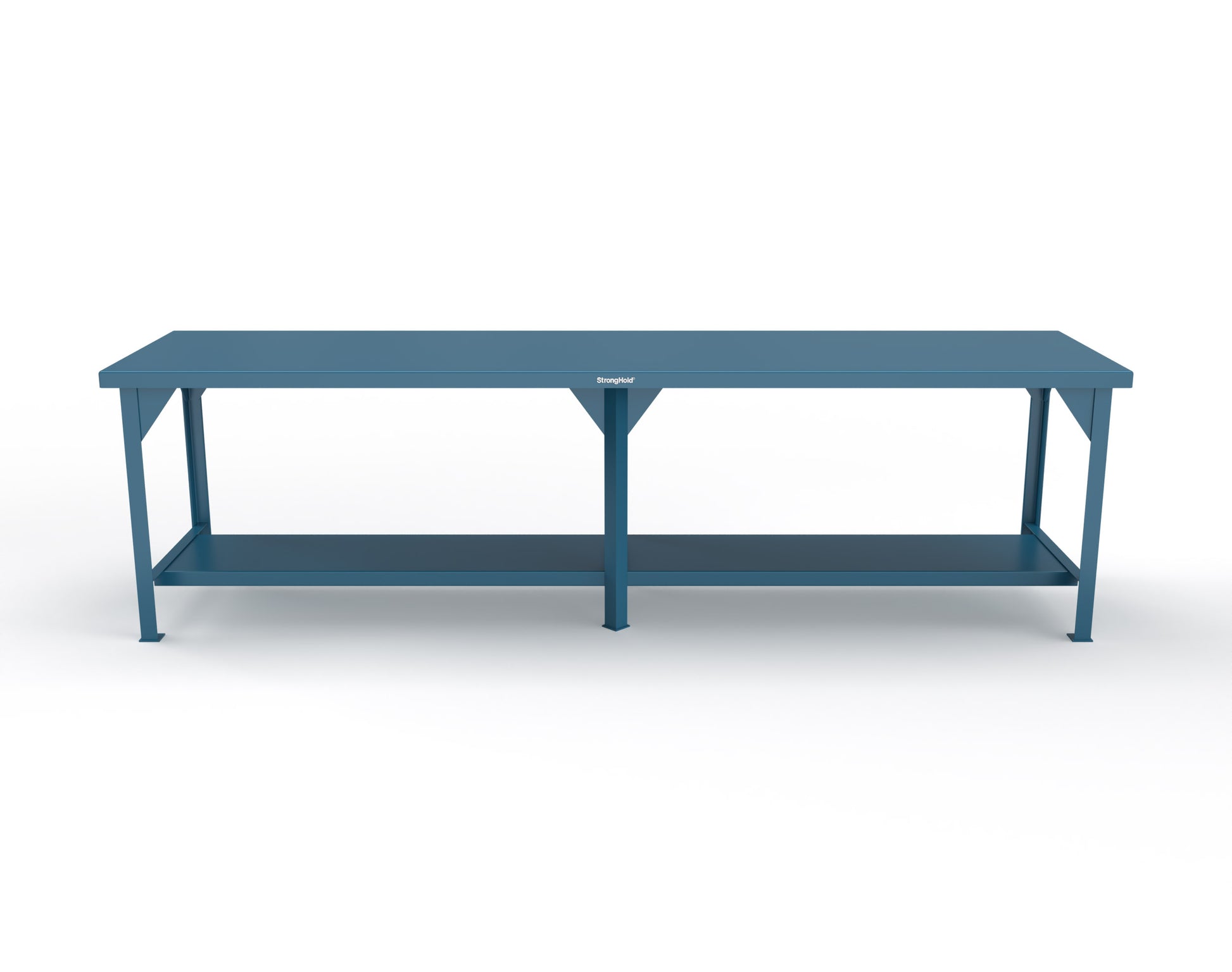 Extreme Duty 7 GA Shop Table with 1 Shelf - 120 In. W x 30 In. D x 34 In. H - T12030-5010