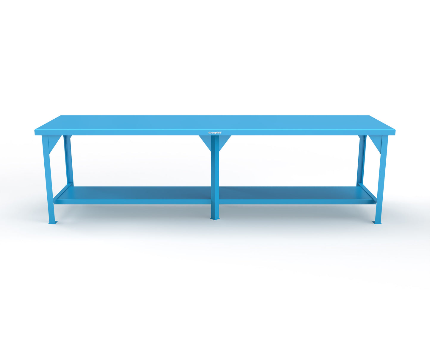 Extreme Duty 7 GA Shop Table with 1 Shelf - 120 In. W x 30 In. D x 34 In. H - T12030-5012