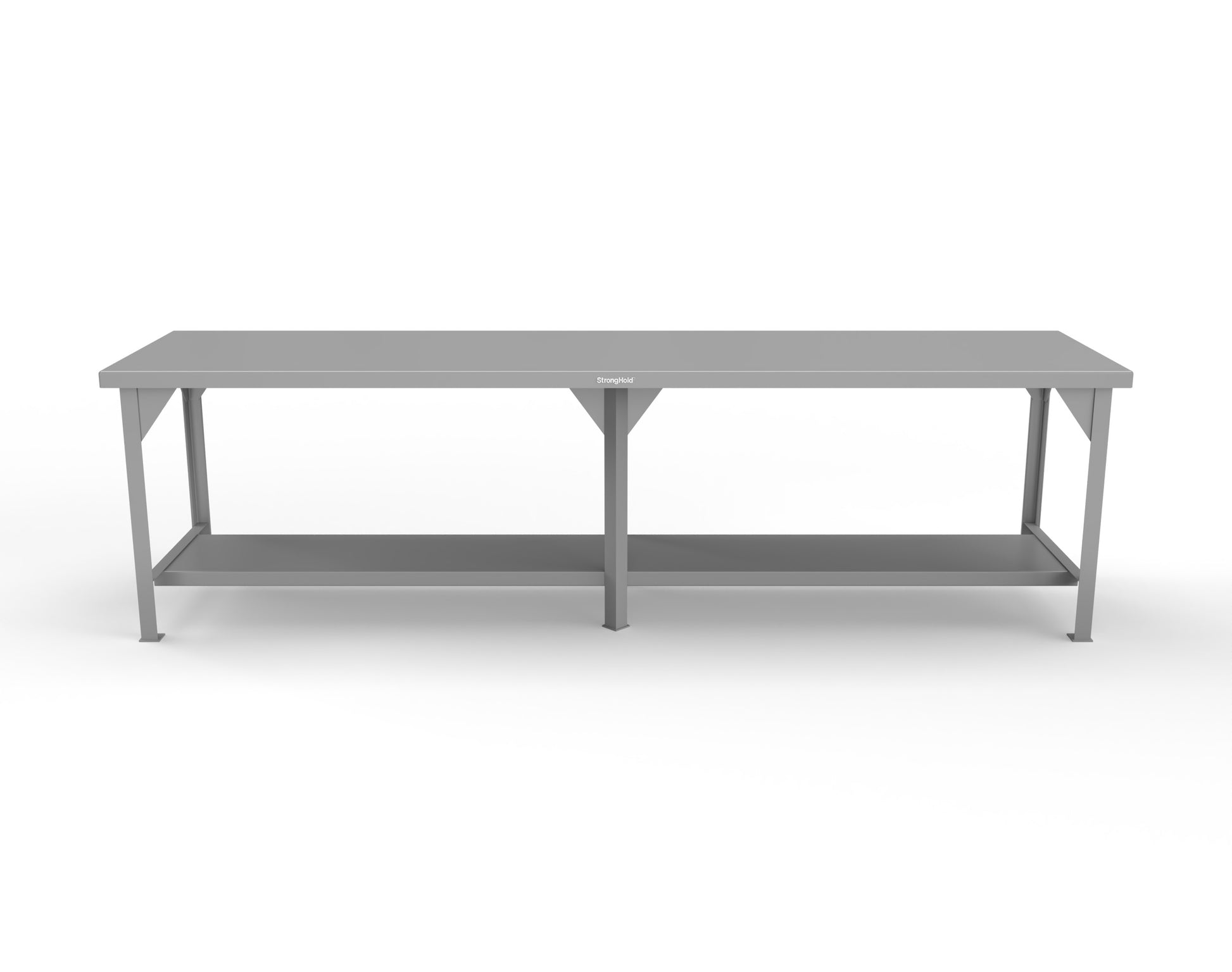 Extreme Duty 7 GA Shop Table with 1 Shelf - 120 In. W x 30 In. D x 34 In. H - T12030-7037