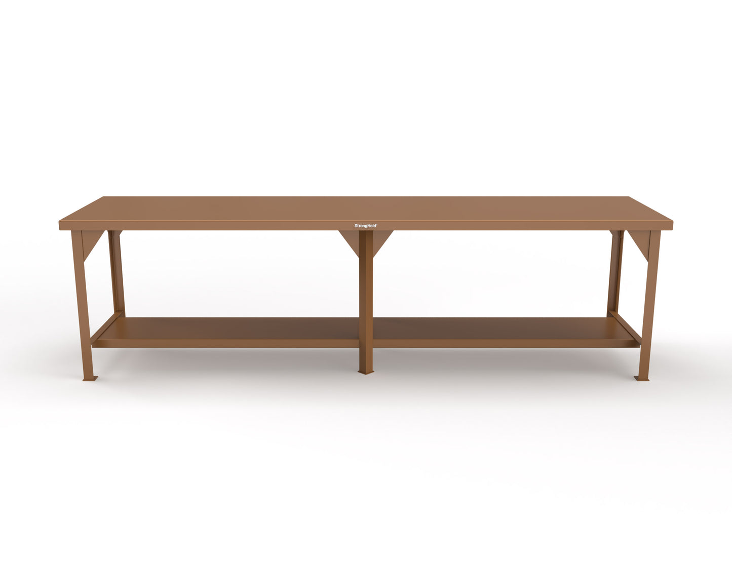 Extreme Duty 7 GA Shop Table with 1 Shelf - 120 In. W x 30 In. D x 34 In. H - T12030-8025