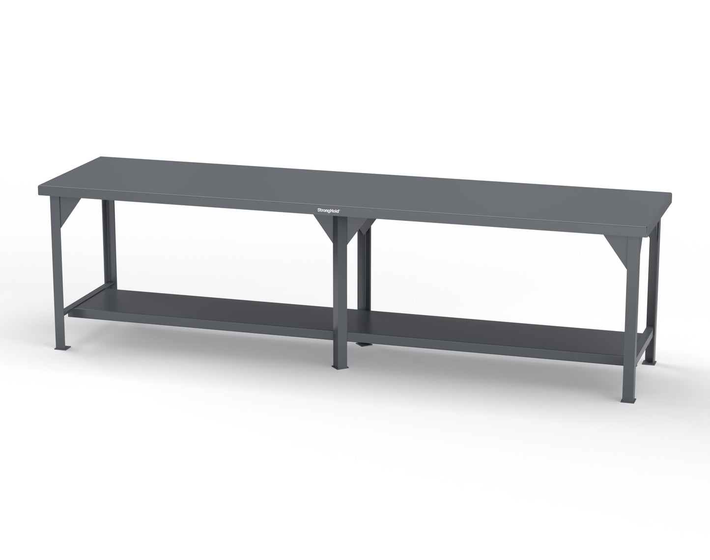 Extreme Duty 7 GA Shop Table with 1 Shelf - 120 In. W x 30 In. D x 34 In. H - T12030-7024
